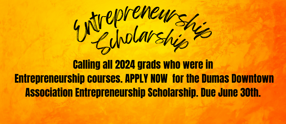 Announcement about the Entrepreneur Scholarship application.