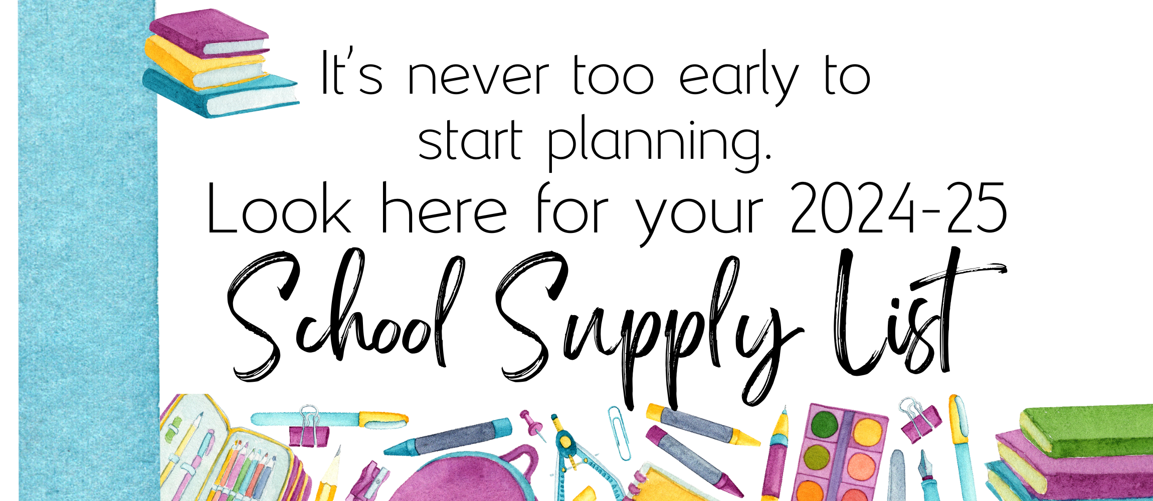 School supply lists for new year