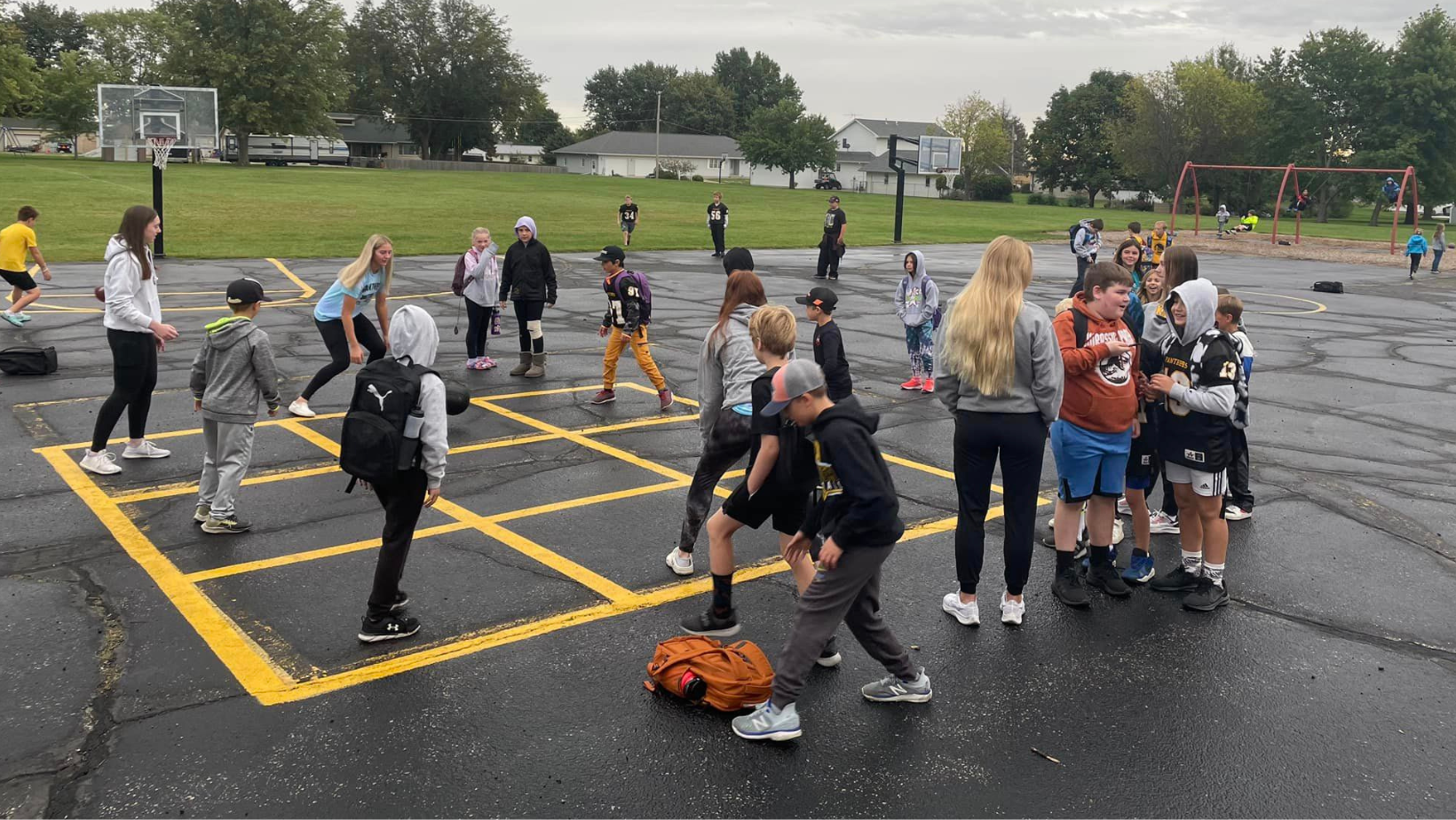 Students playing on the Playground