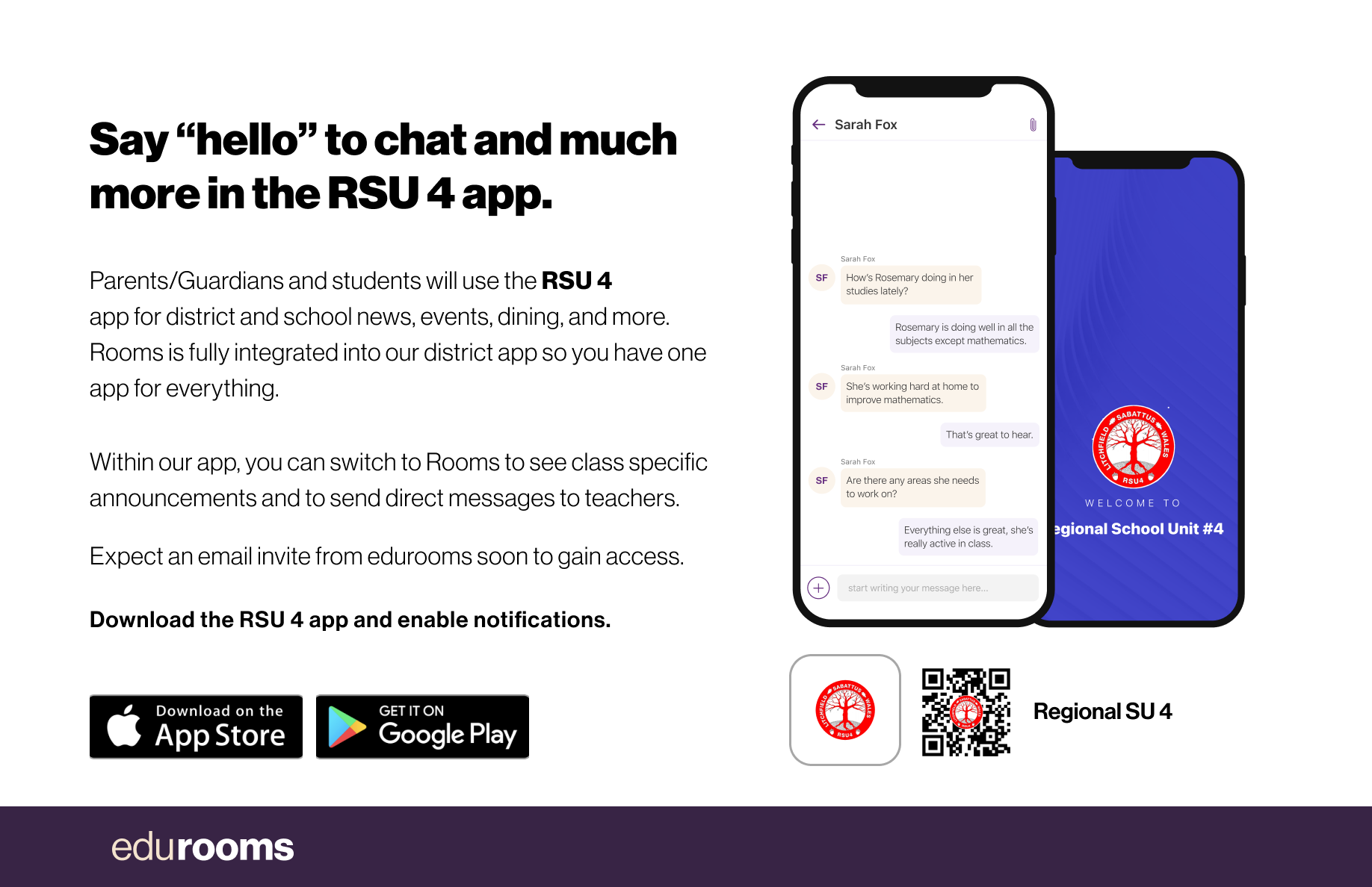 Say "hello" to the chat and much more in the RSU 4 App