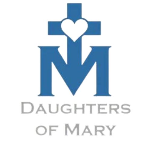 "M" with cross and heart, "Daughters of Mary"