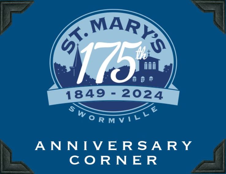 St. Mary's 175th Anniversary 1849-2024 in blue oval