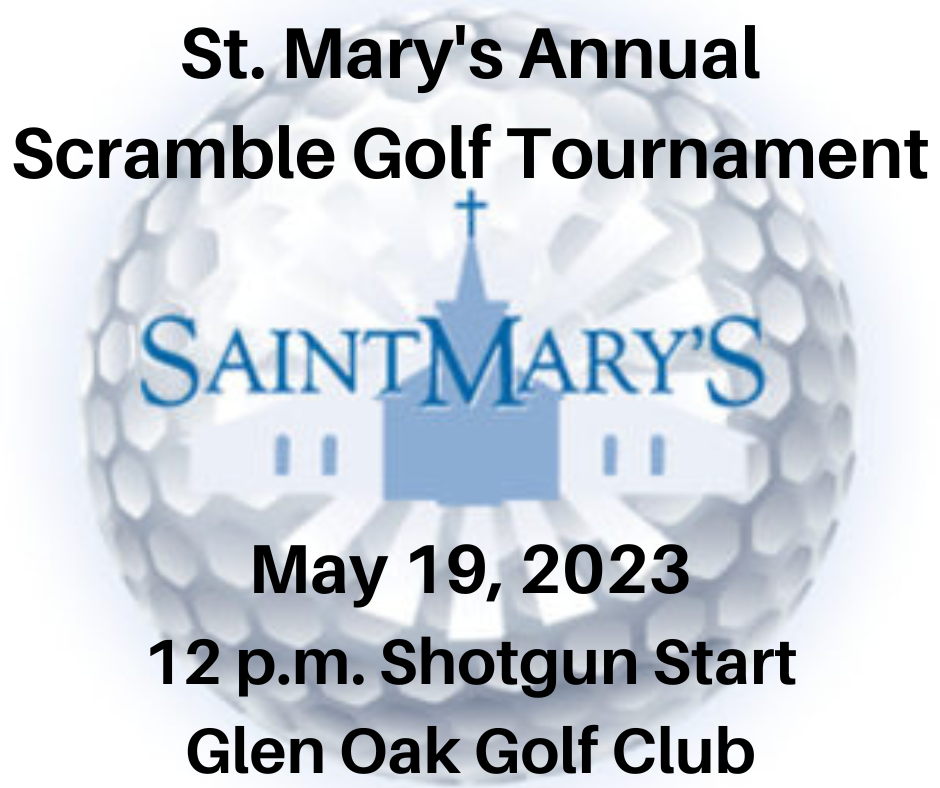 Golf Ball with St. MAry's Logo and Golf Date 5-19-23