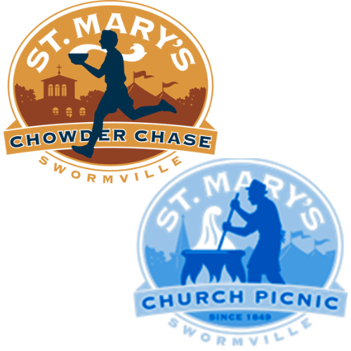 chowder chase race and parish picnic logos