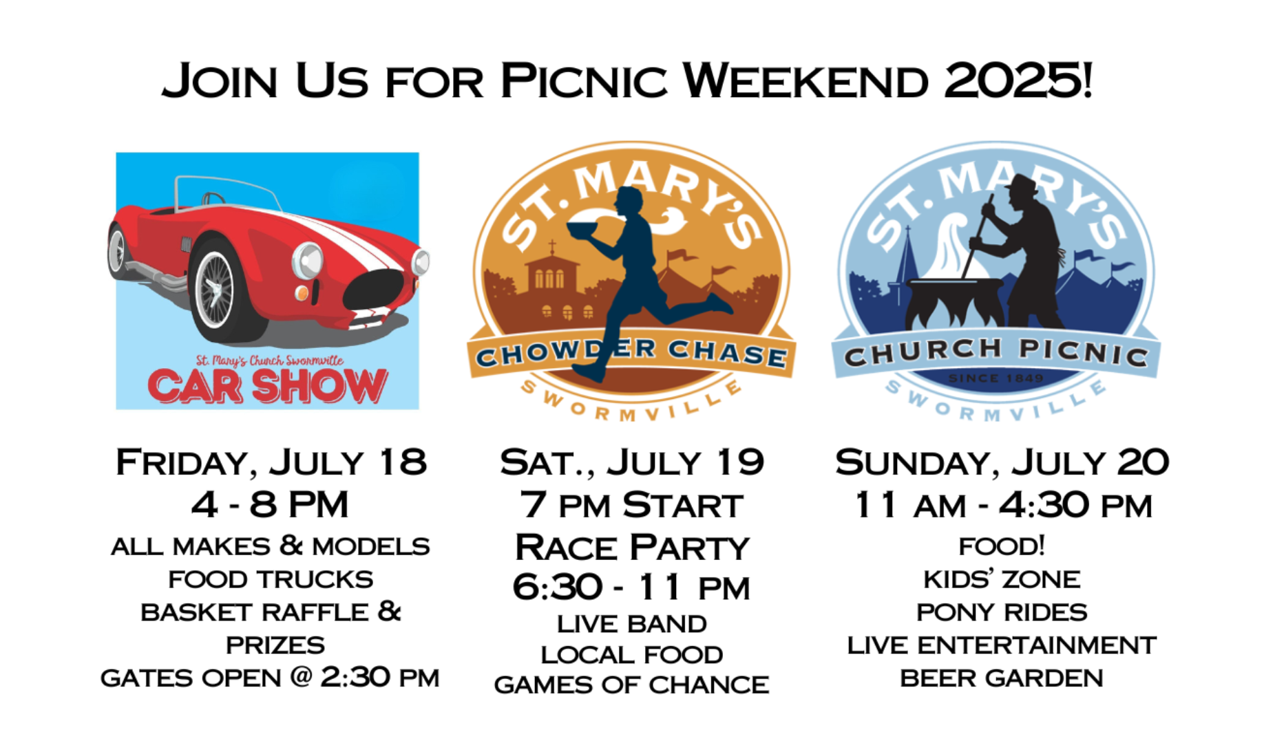 Picnic Weekend 7/18-7/20, 2025