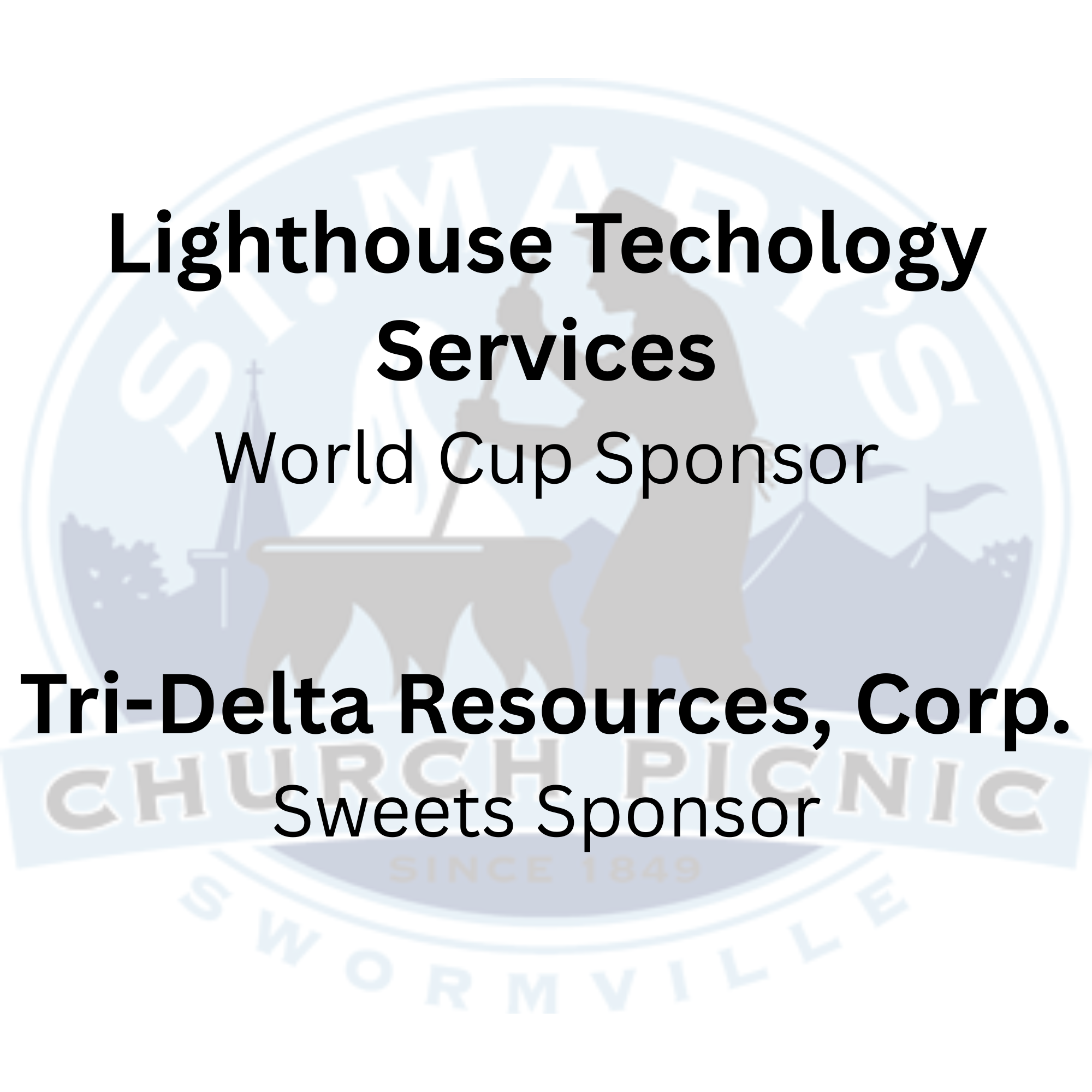 Picnic Sponsors List -$250