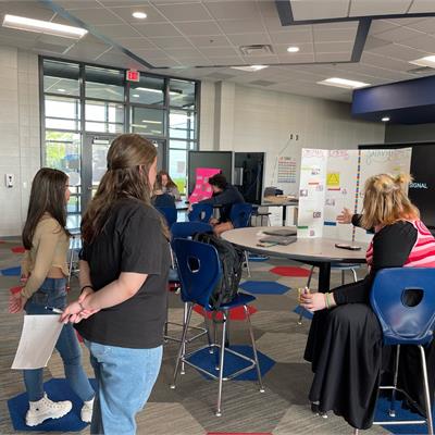 Mrs. Monroe's first and fourth blocks conducted a social science fair on 04-21-2022. Students conducted research about different empires and then presented to their classmates about their research. The students did great!