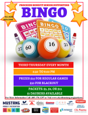 Bingo Night 3rd Thursday of every month