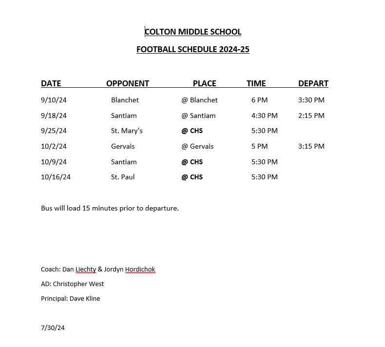 Football Schedule 2022-23