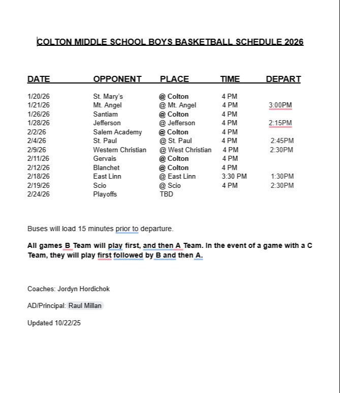 Boys BXB Sched 2026