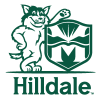 Hilldale Elementary School Logo with Mascot