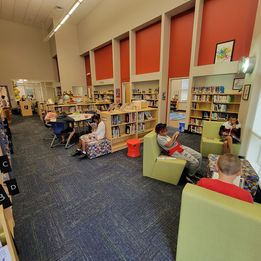 People at the Media Library Center