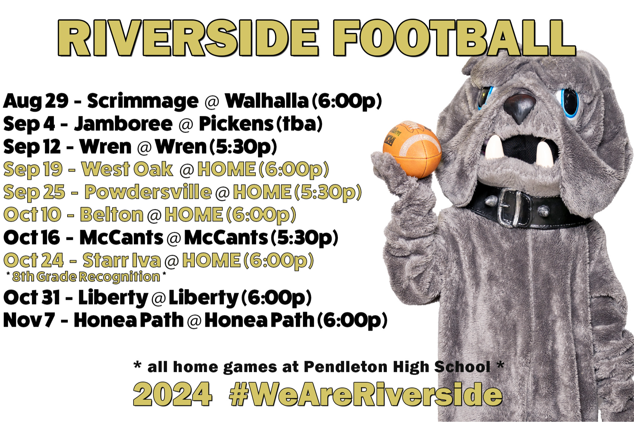 2024 RMS Football Schedule