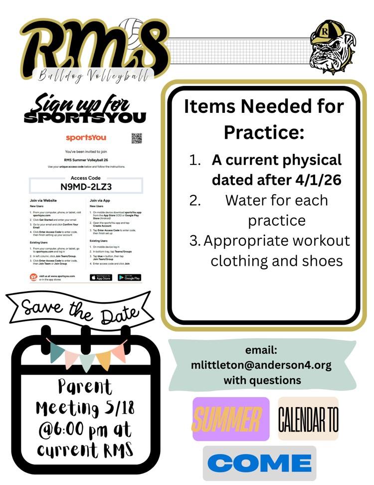 summer volleyball info