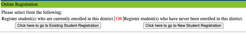 Existing or New Registration