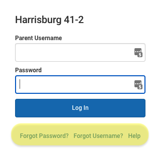 forgot username password