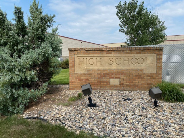 high school sign