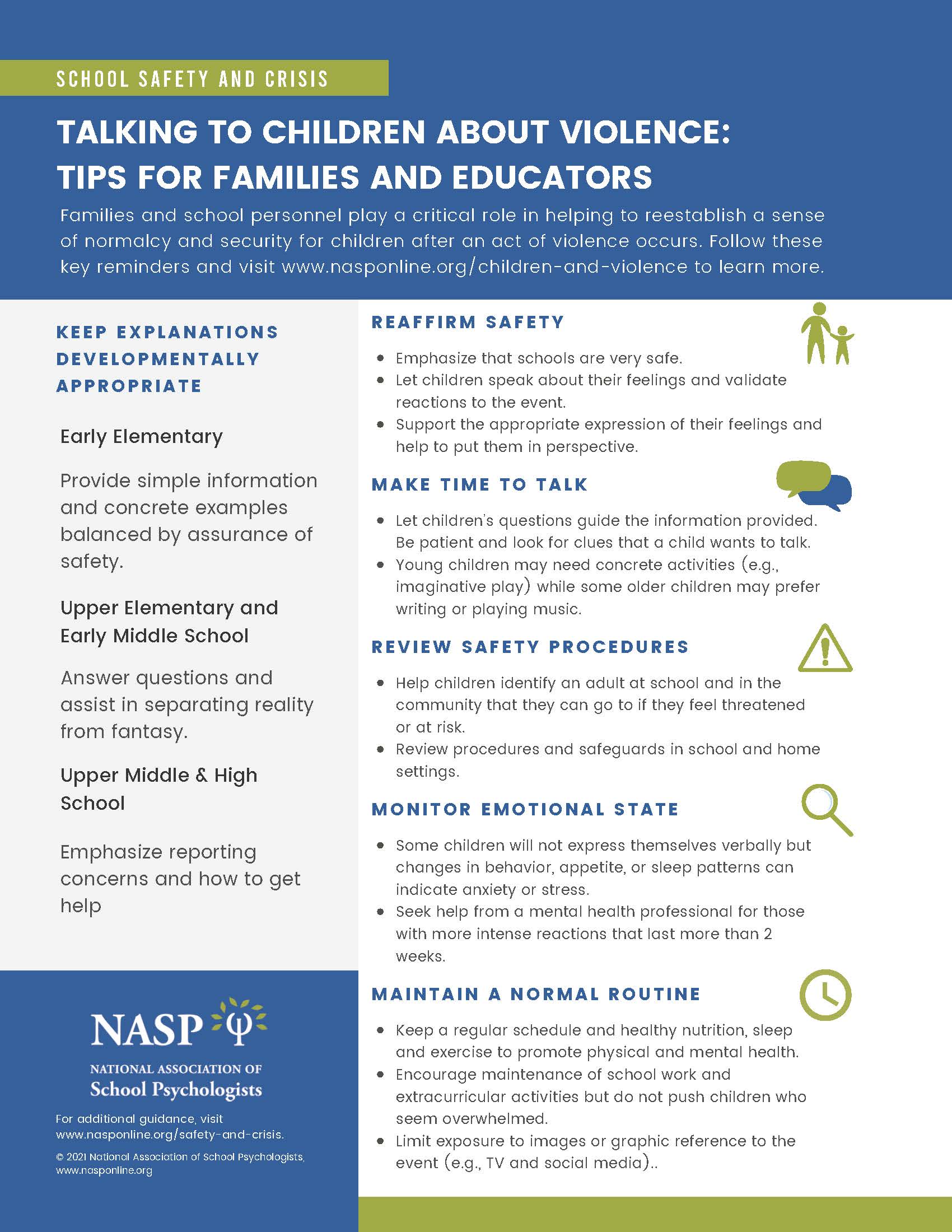 talking to children about violence tips for families and educators