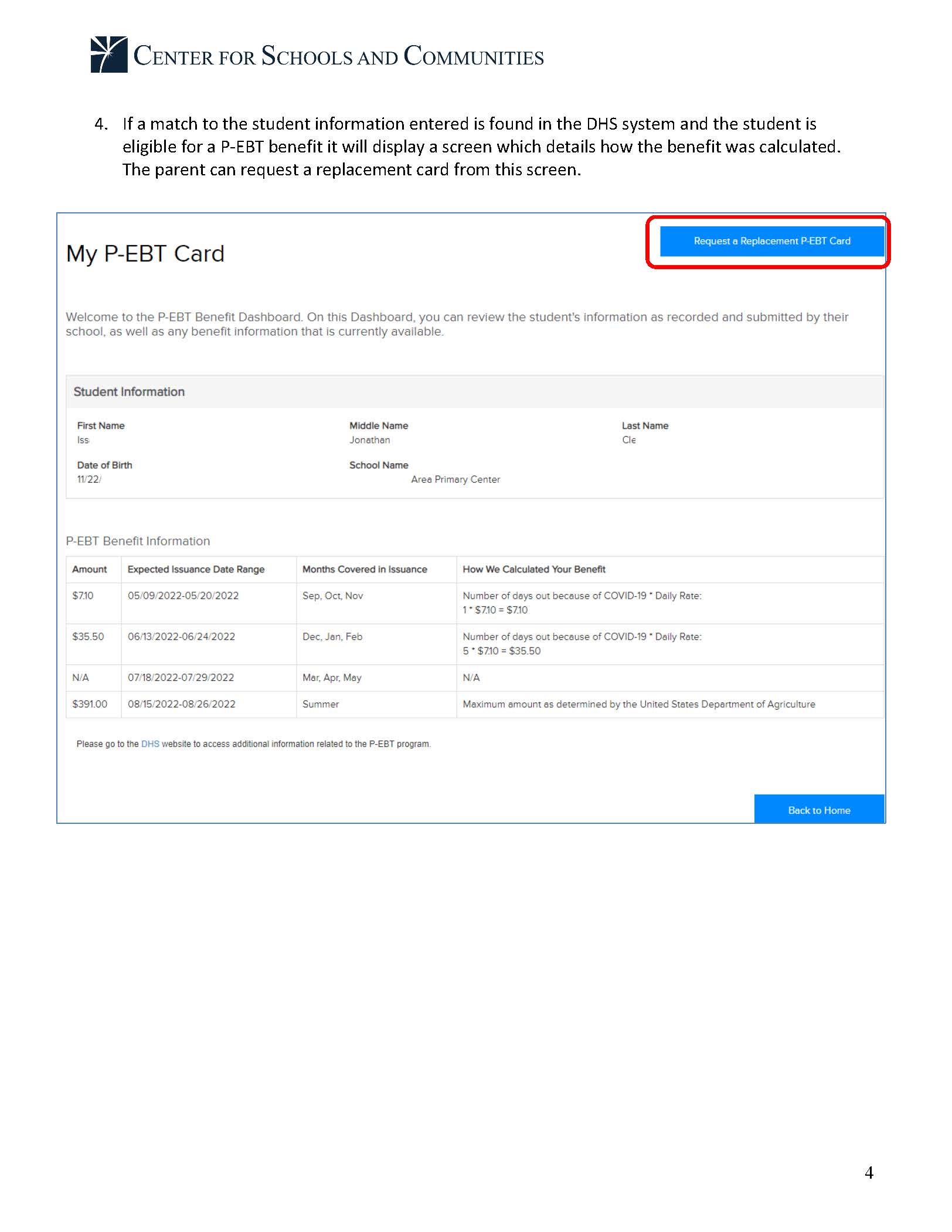 what is my p ebt case number