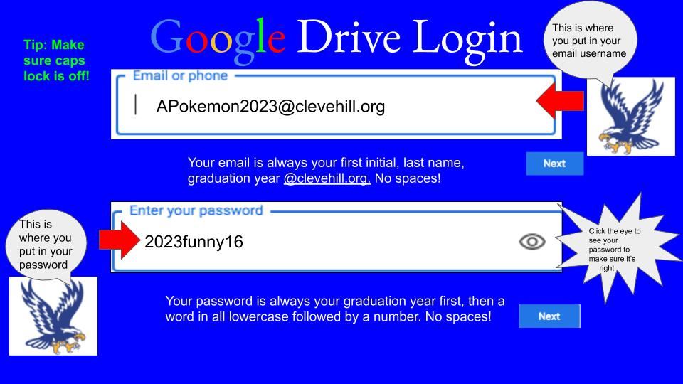 login info