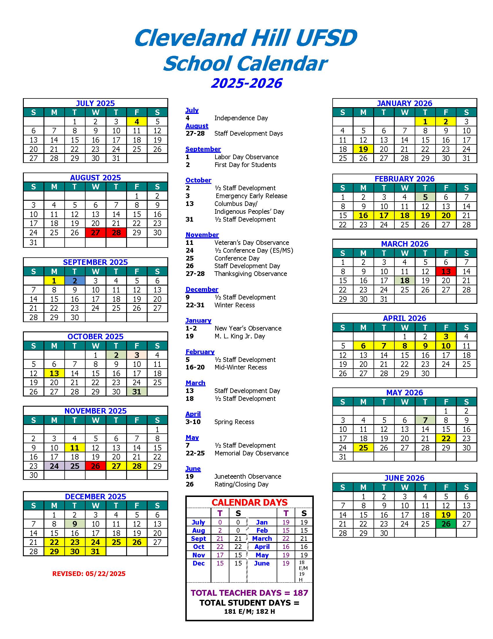 25-26 single page calendar