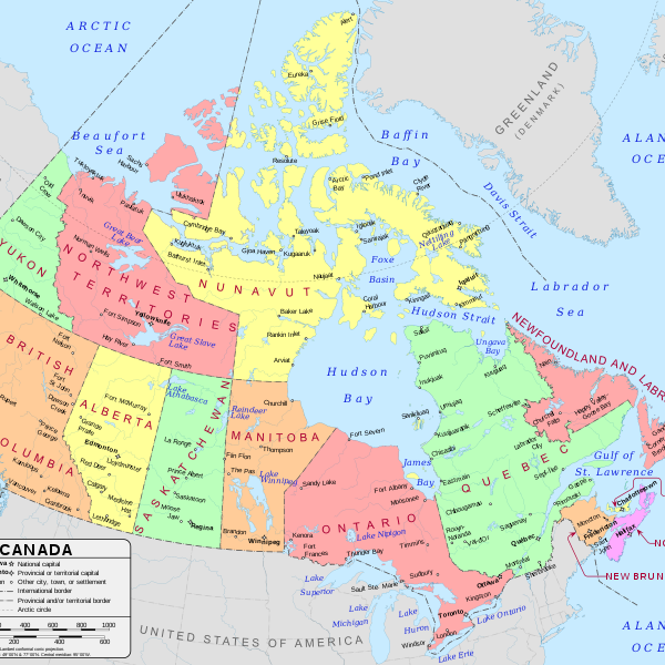 canada map