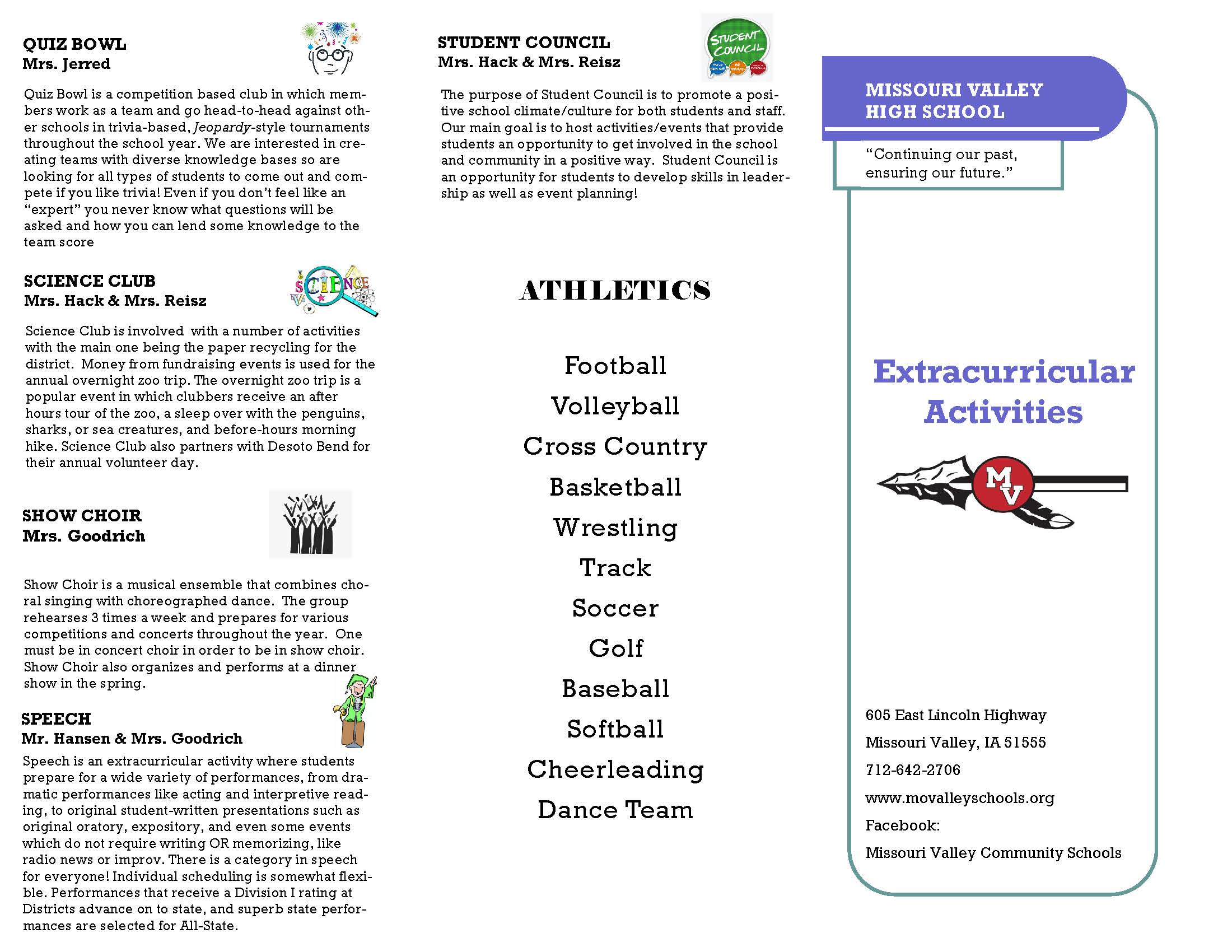 Extracurricular Activities Page 1