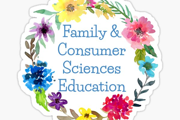 Family & Consumer Sciences with a floral wreath around it