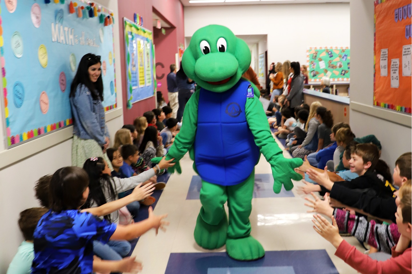 Sheldon at an elementary campus
