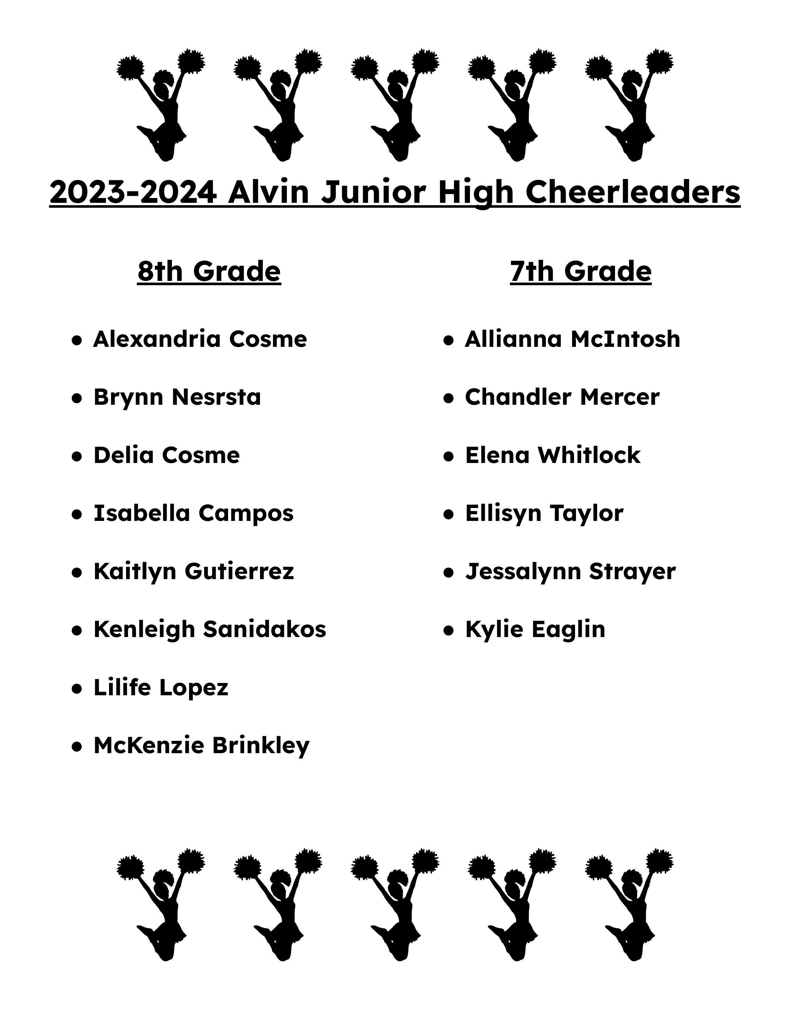 23-24 AJH Cheer Roster