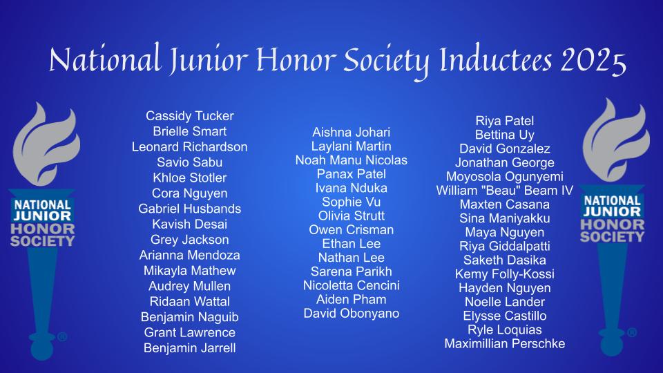 2024 NJHS Inductees