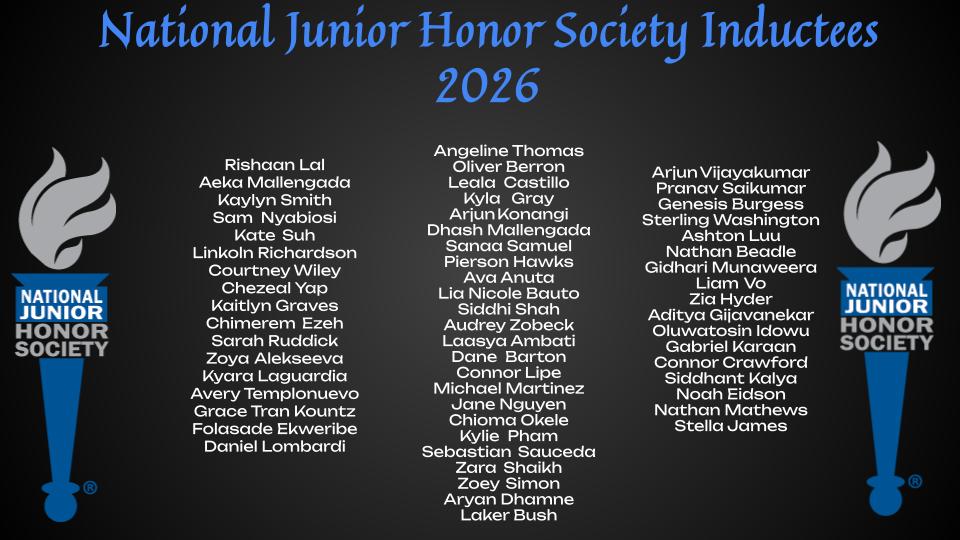 NJHS Inductees
