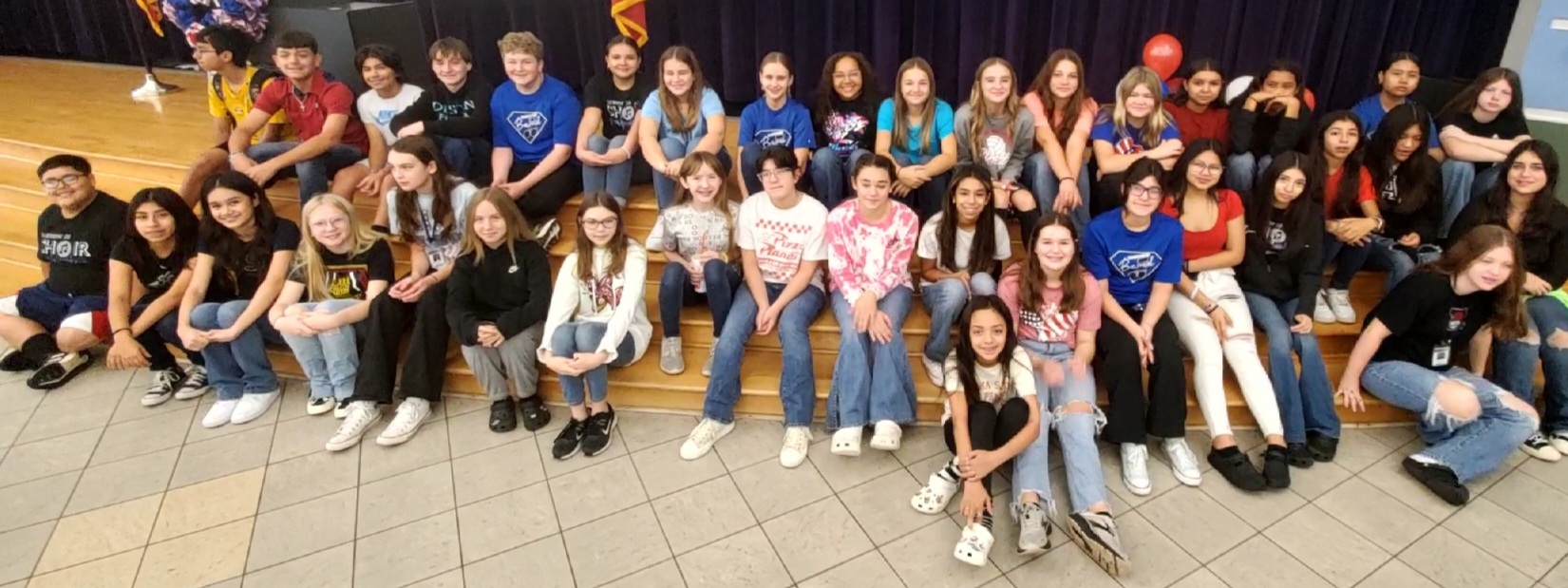 NJHS Students pose for a quick picture before our guests arrived.