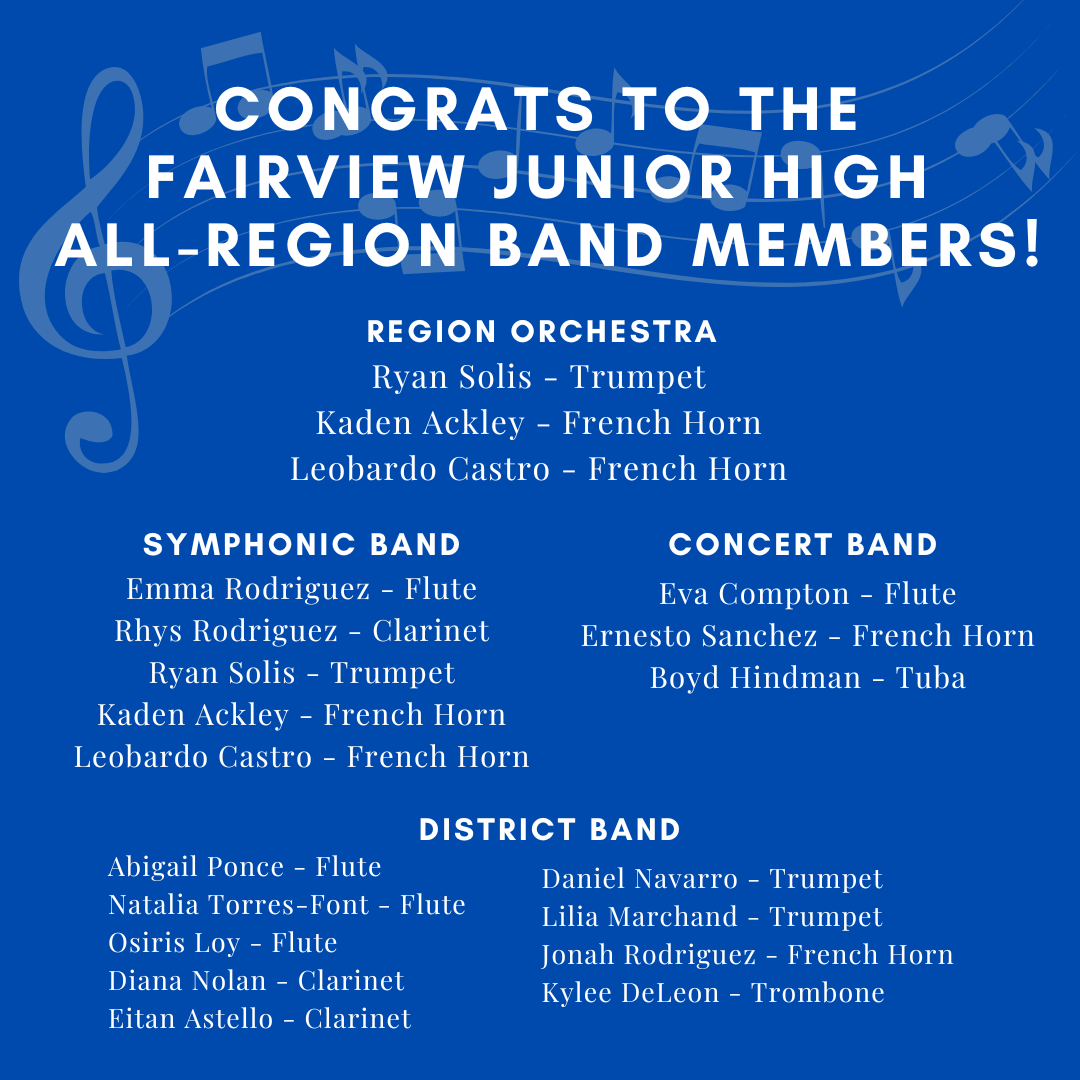 All-Region Band Results 2024