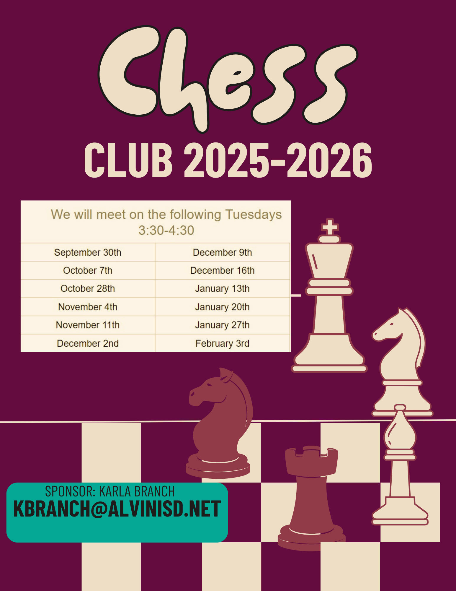 Chess club 2025-2026