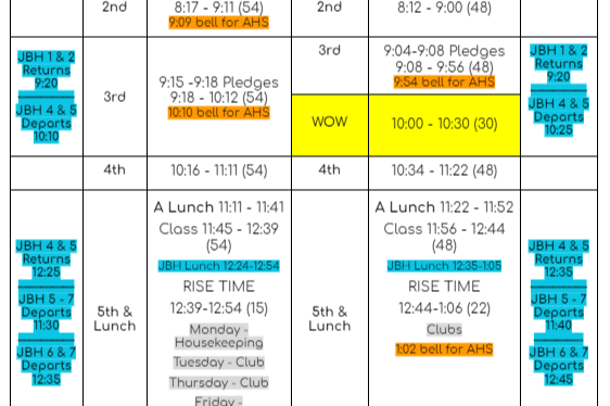 RISE Academy Bell Schedule