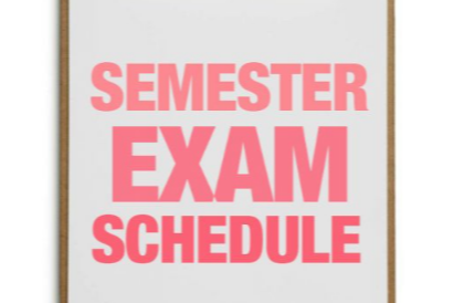 Spring Semester Exam Schedule