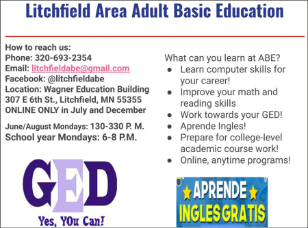 Litchfield area adult basic education