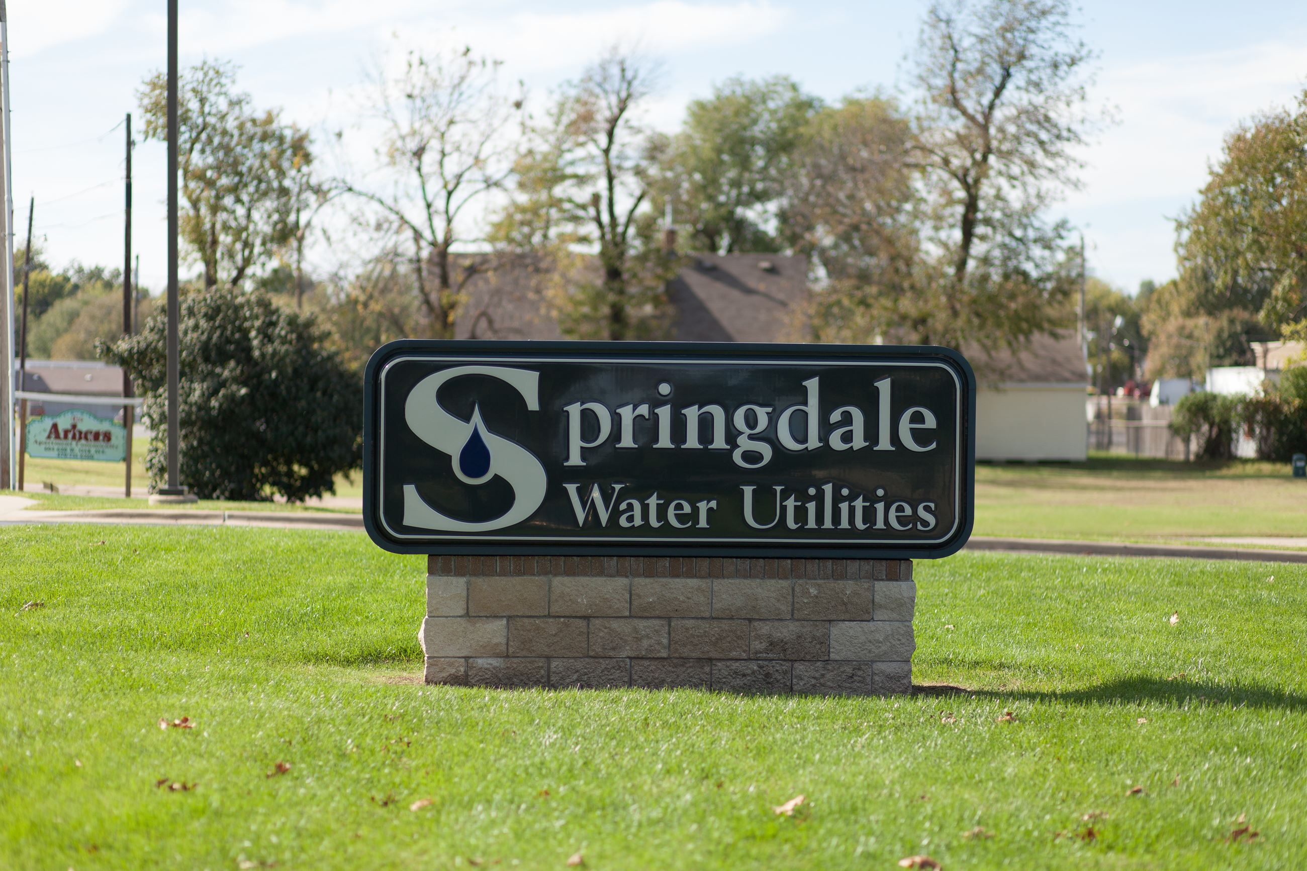 Springdale Water Utilities sign