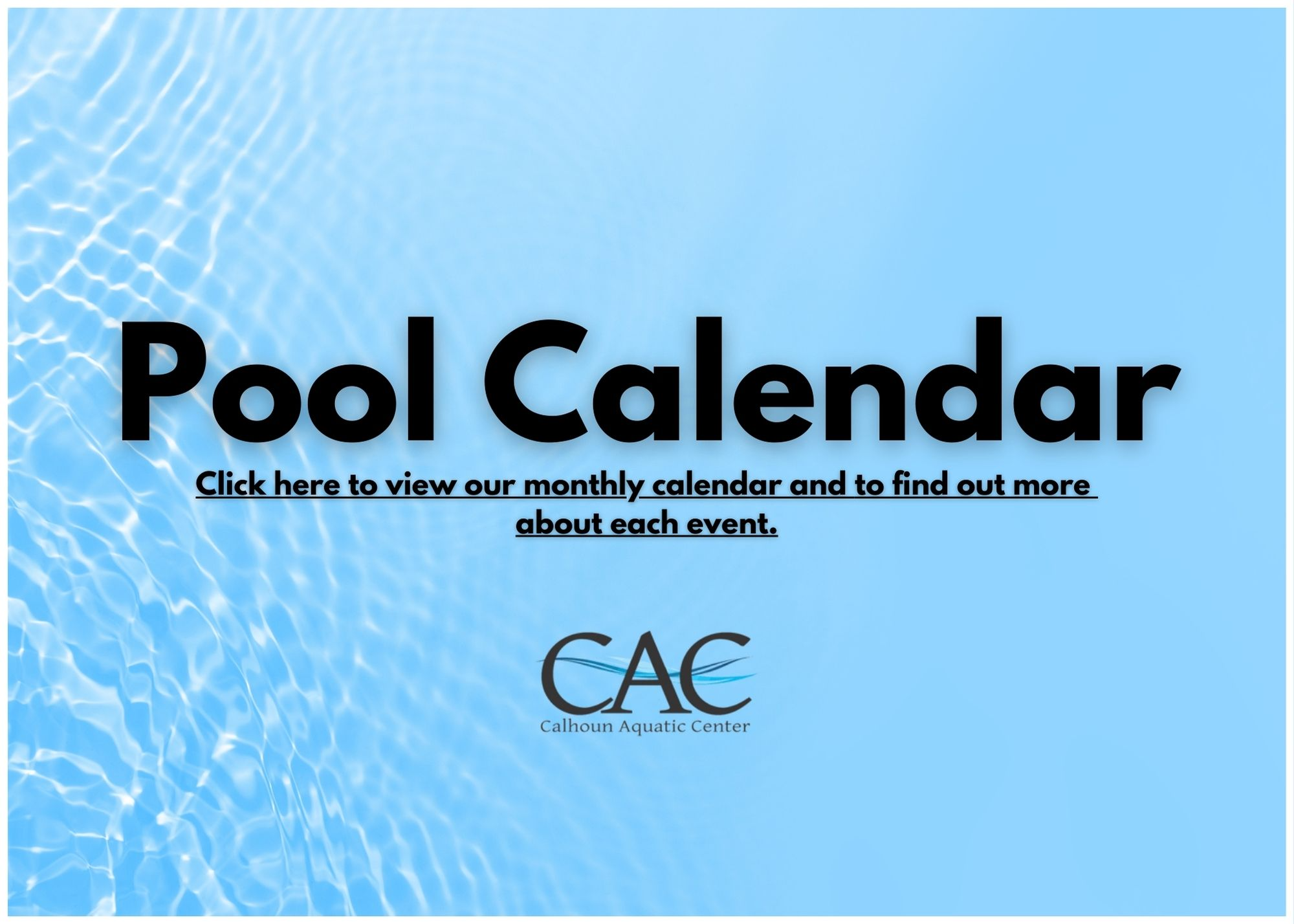 Pool Calendar