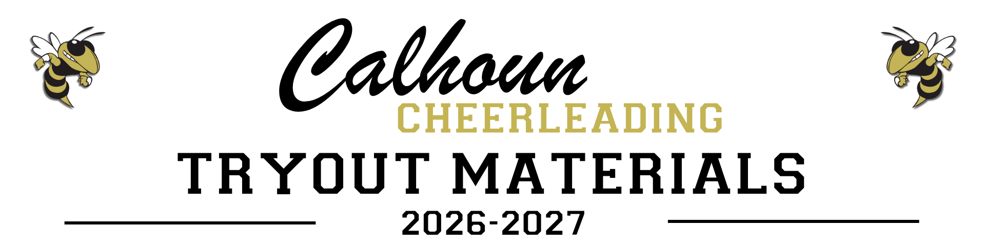 Calhoun Cheer tryout materials (2026-2027) 
