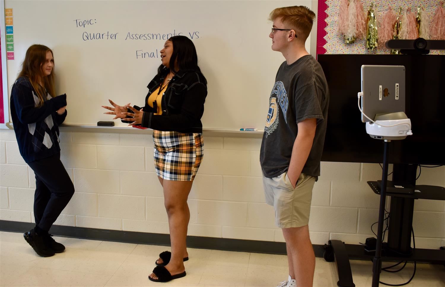 students giving a presentation