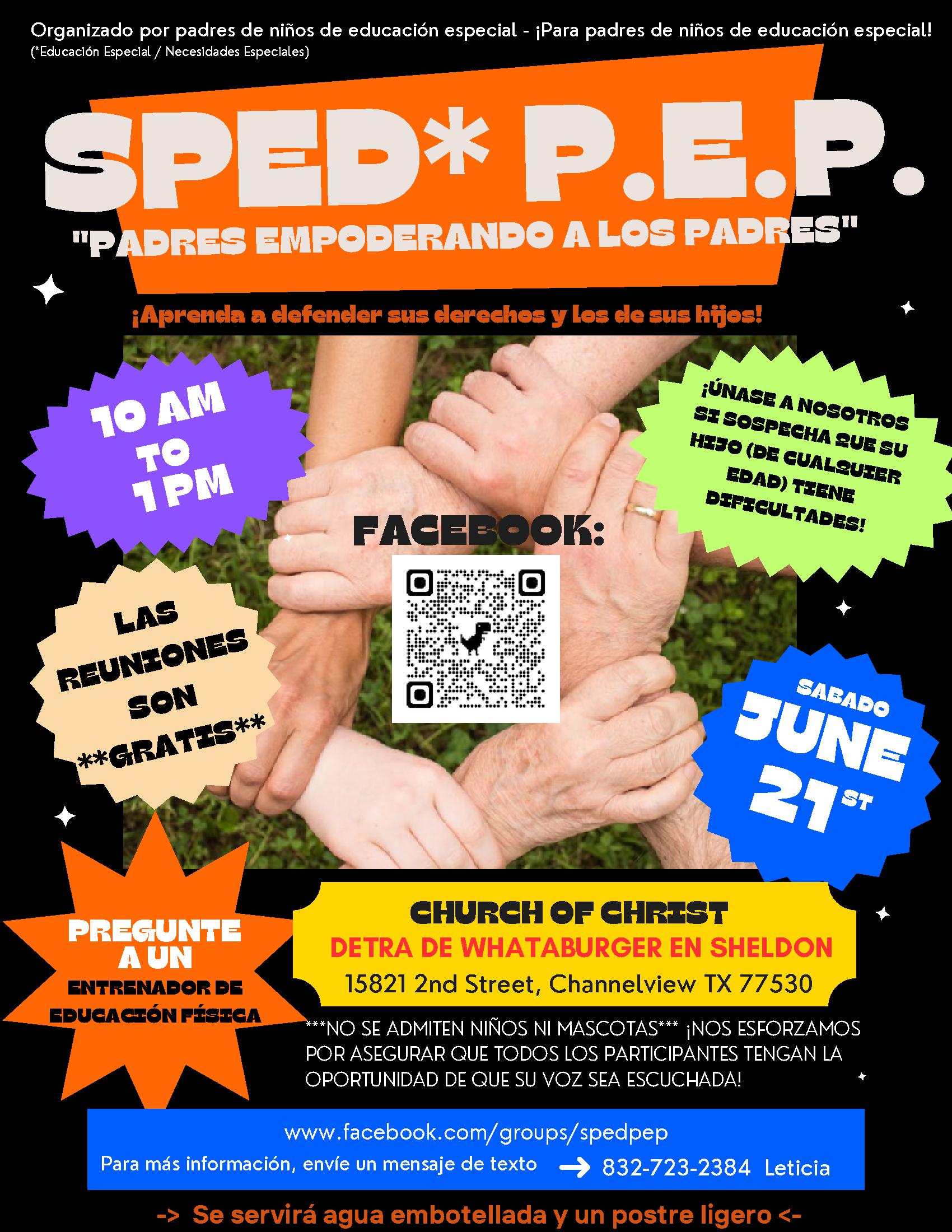 SPED PEP FLYER