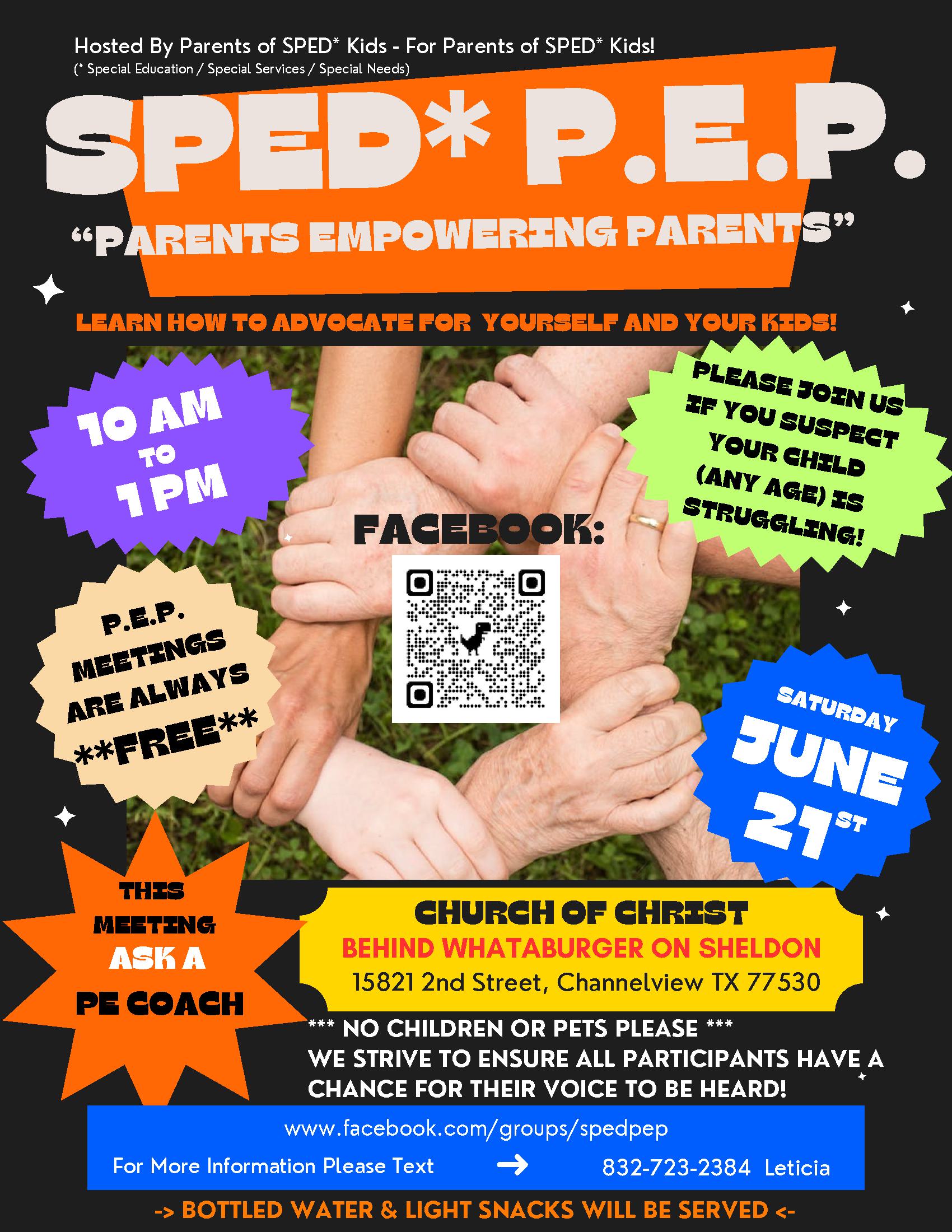 SPED PEP FLYER
