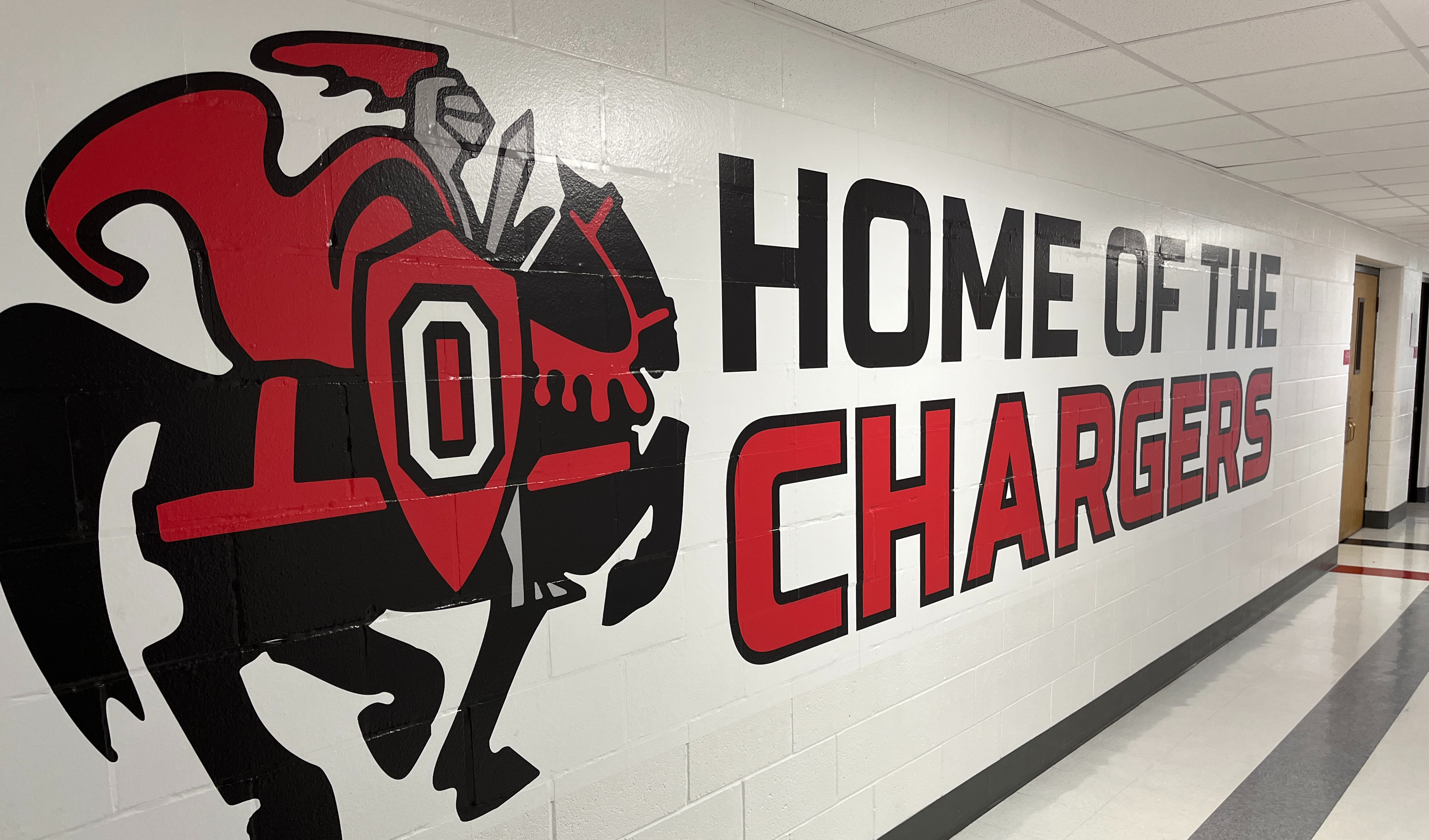 Home of the Chargers wall art at CR Hanna