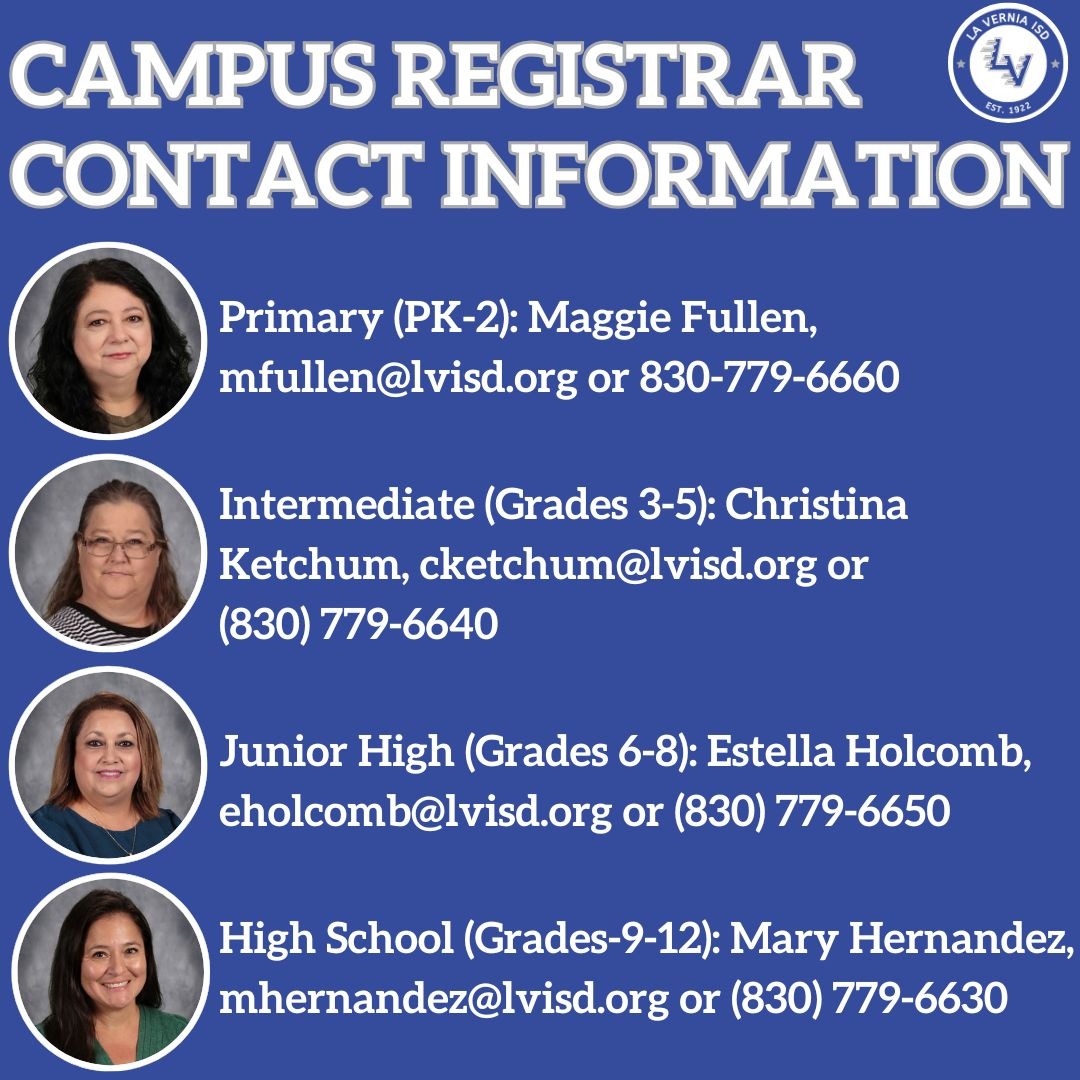 Campus Registrar Contact Information