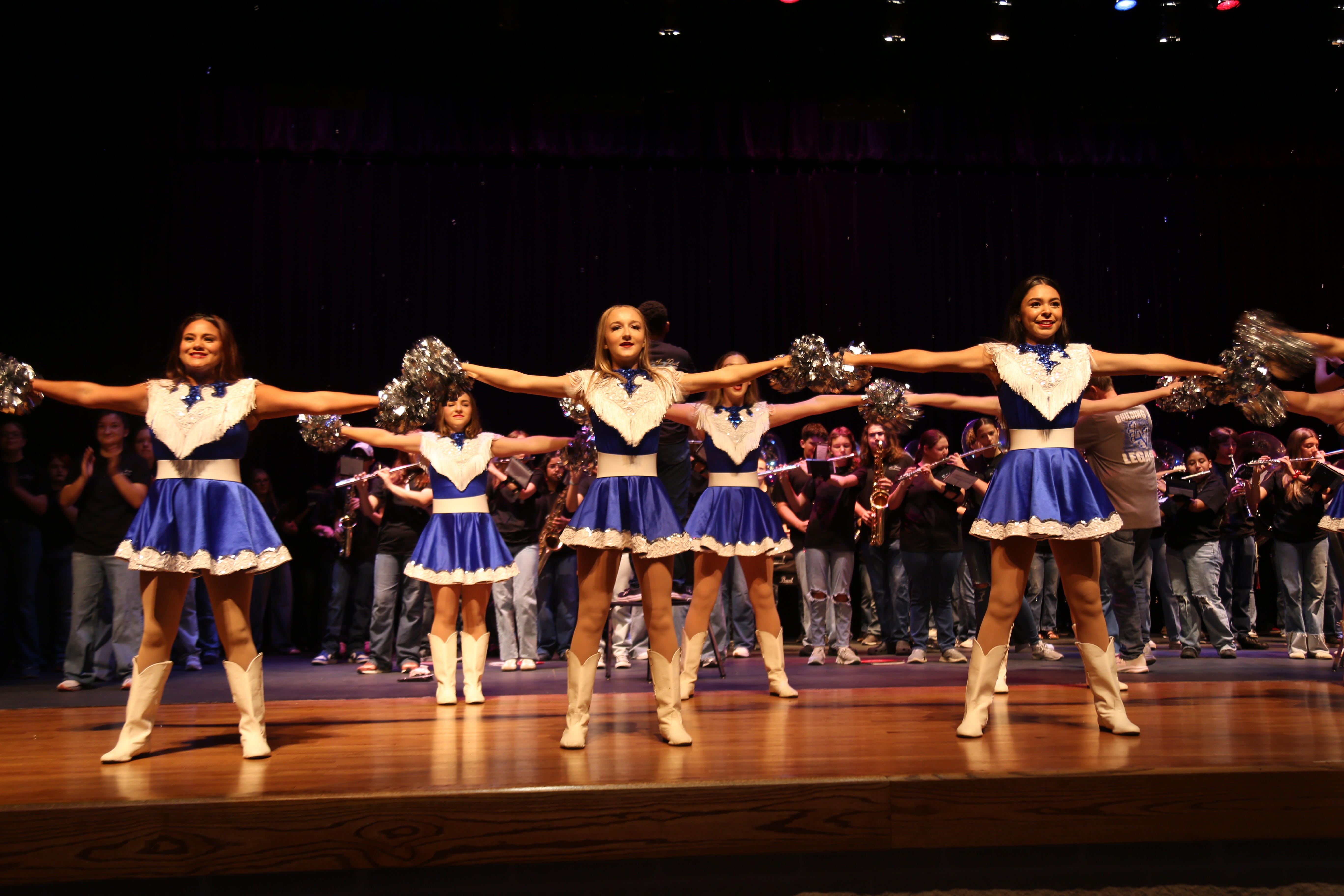 Dance team performing