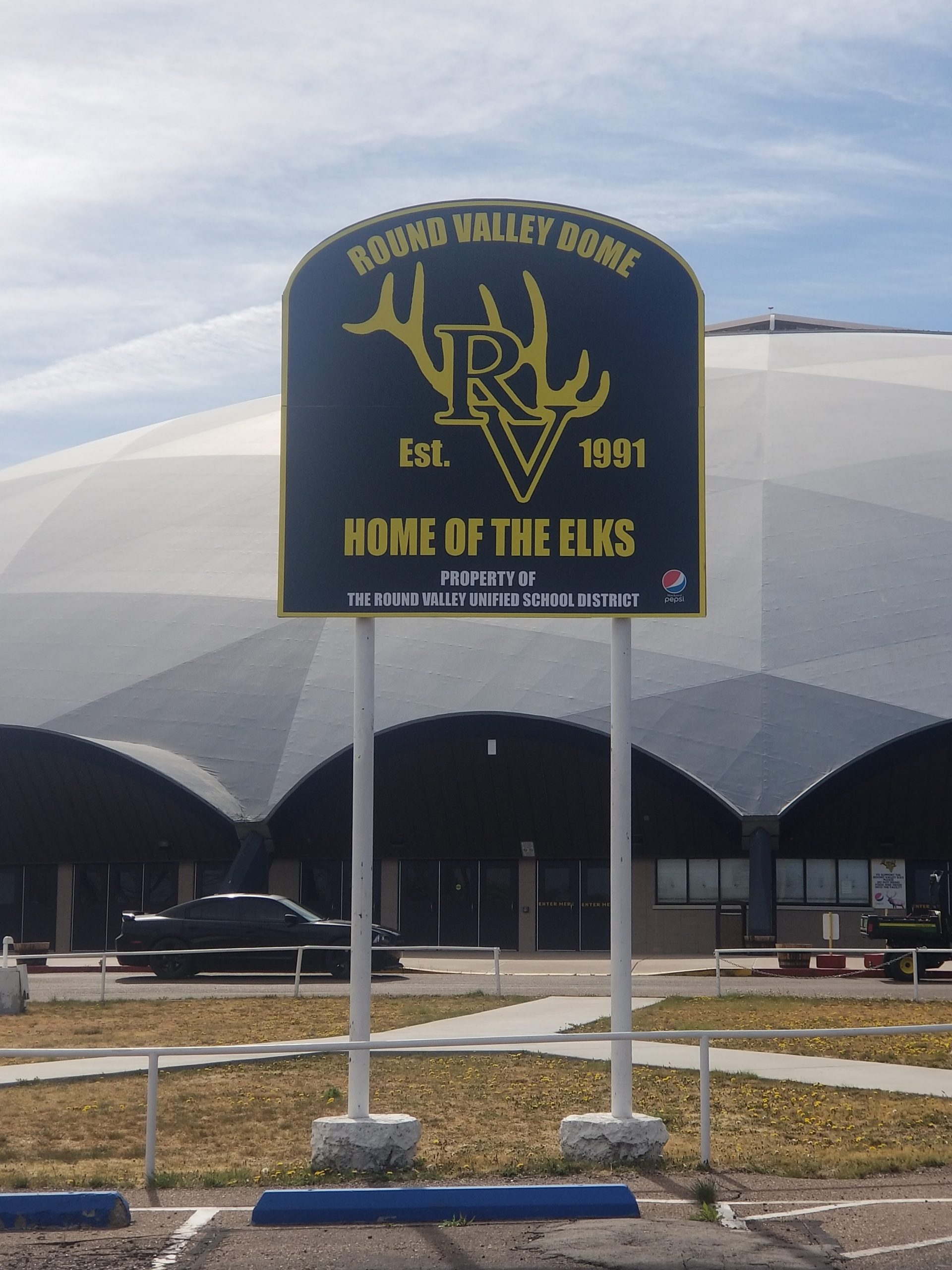 Round Valley Schools Dome sign