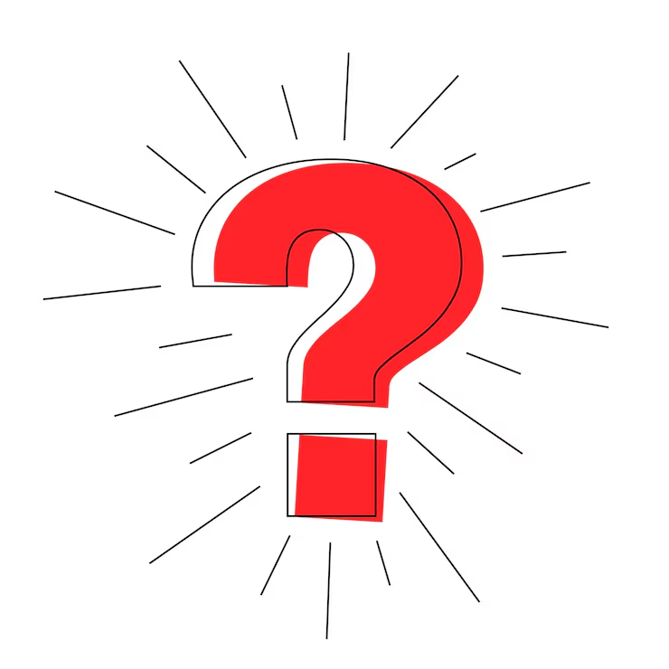 Red question mark