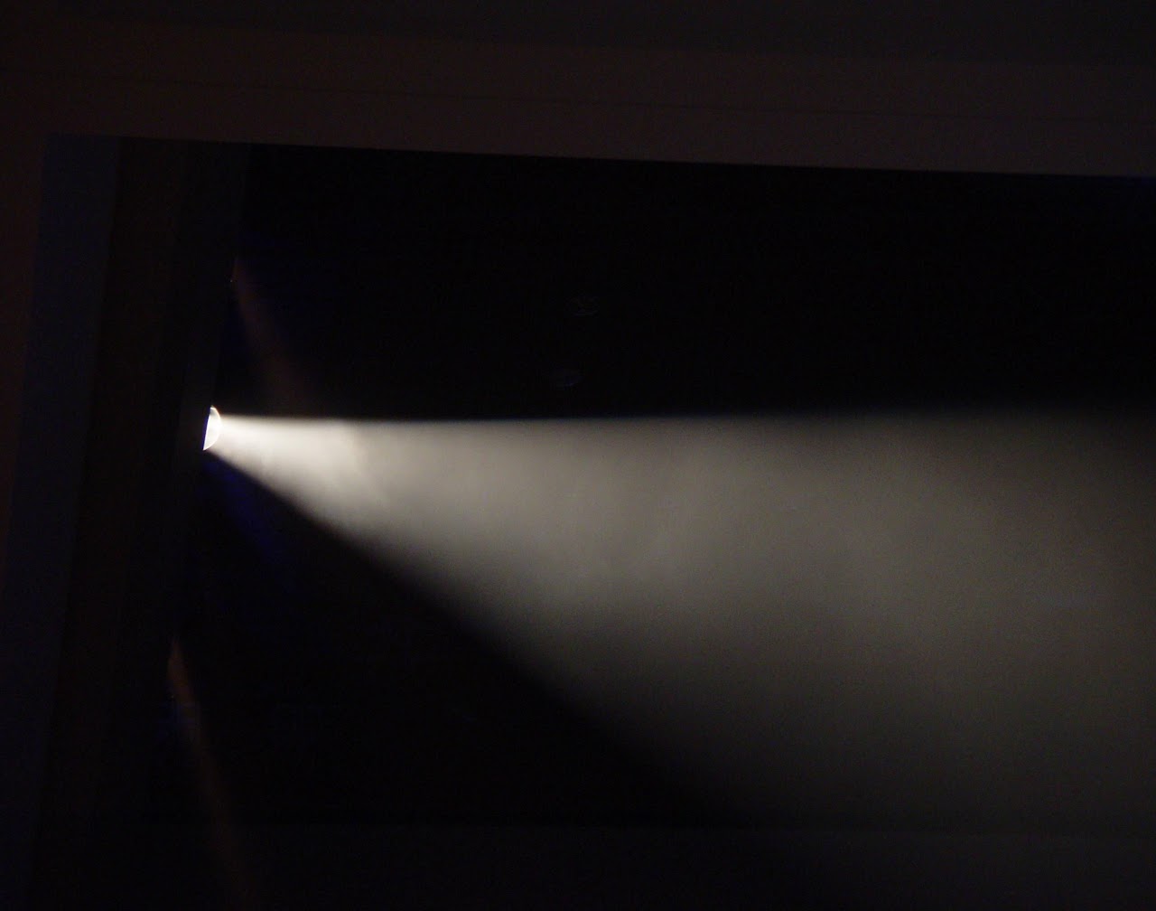 Spotlight against dark background